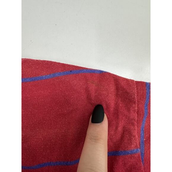 Claybrooke Classic Mens Polo Shirt Size XL Red Striped Short Sleeve Pocket - Picture 9 of 13